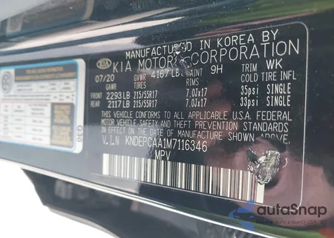 2021 Kia Seltos Lx z USA, uszkodzony, nr VIN KNDEPCAA1M7116346